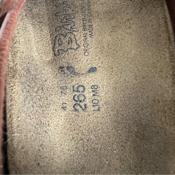 Birkenstock Birks Birkis Brown Leather Clog Slip On Shoe Mary Jane 41 - Picture 3 of 9